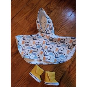 Newborn Baby Rain Poncho and Booties